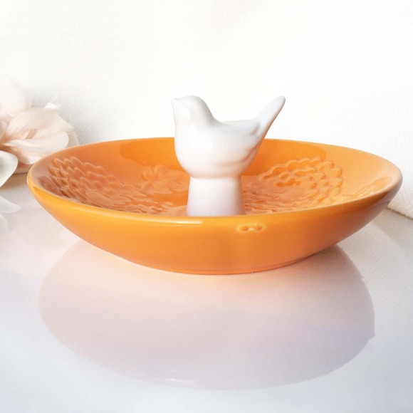 Elegant Ceramic Bird Jewelry Organizer Dish - Picture 4 of 6